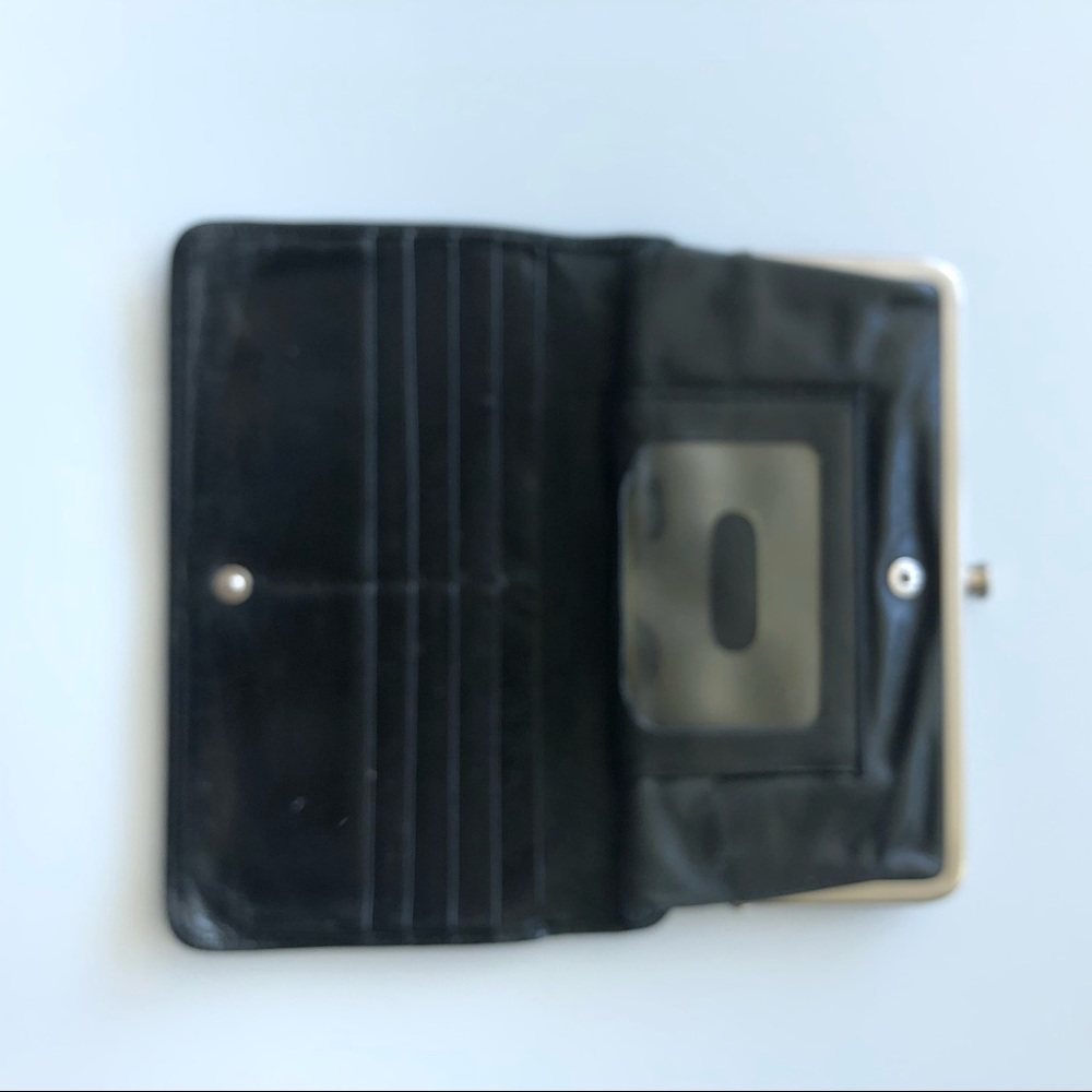 Classic Black Leather Clasp Wallet - Timeless Women's Wallet - Picture 2 of 4